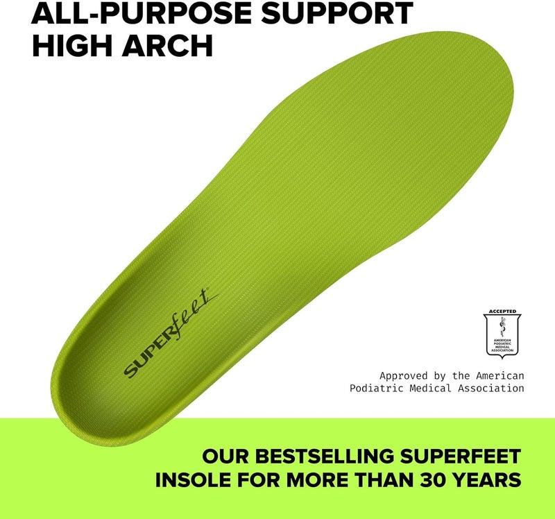 Superfeet GREEN High Arch Orthotic Support Insoles - Cut-To-Fit Shoe Inserts for Men and Women - Image 2