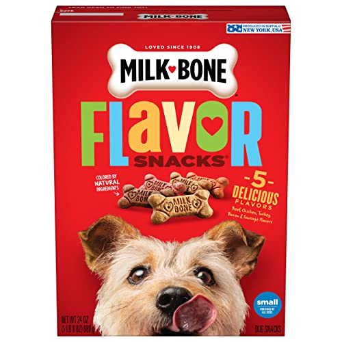 MILK-BONE MilkBone Flavor Snacks Dog Treats Small Biscuits 24 Ounce Crunchy Texture Helps Reduce Tartar