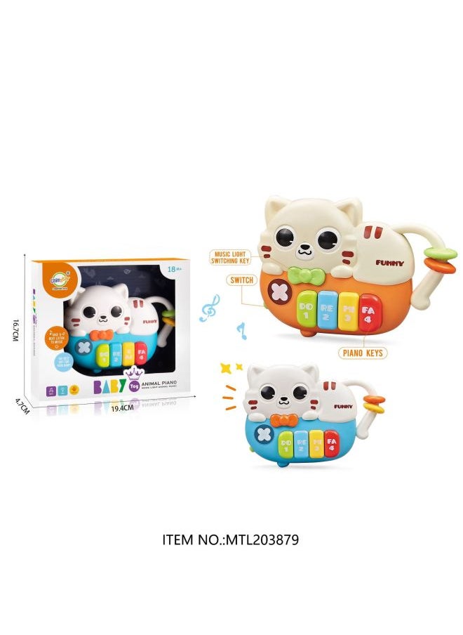 Generic - Infant Early Education Music Sound And Light Cartoon Elephant Dinosaur Digital Keyboard Baby Baby Cognitive Enlightenment Animal Toy Keyboard-Color:Baby Sound And Light Elephant Keyboard Two Colors Mixed - Image 1