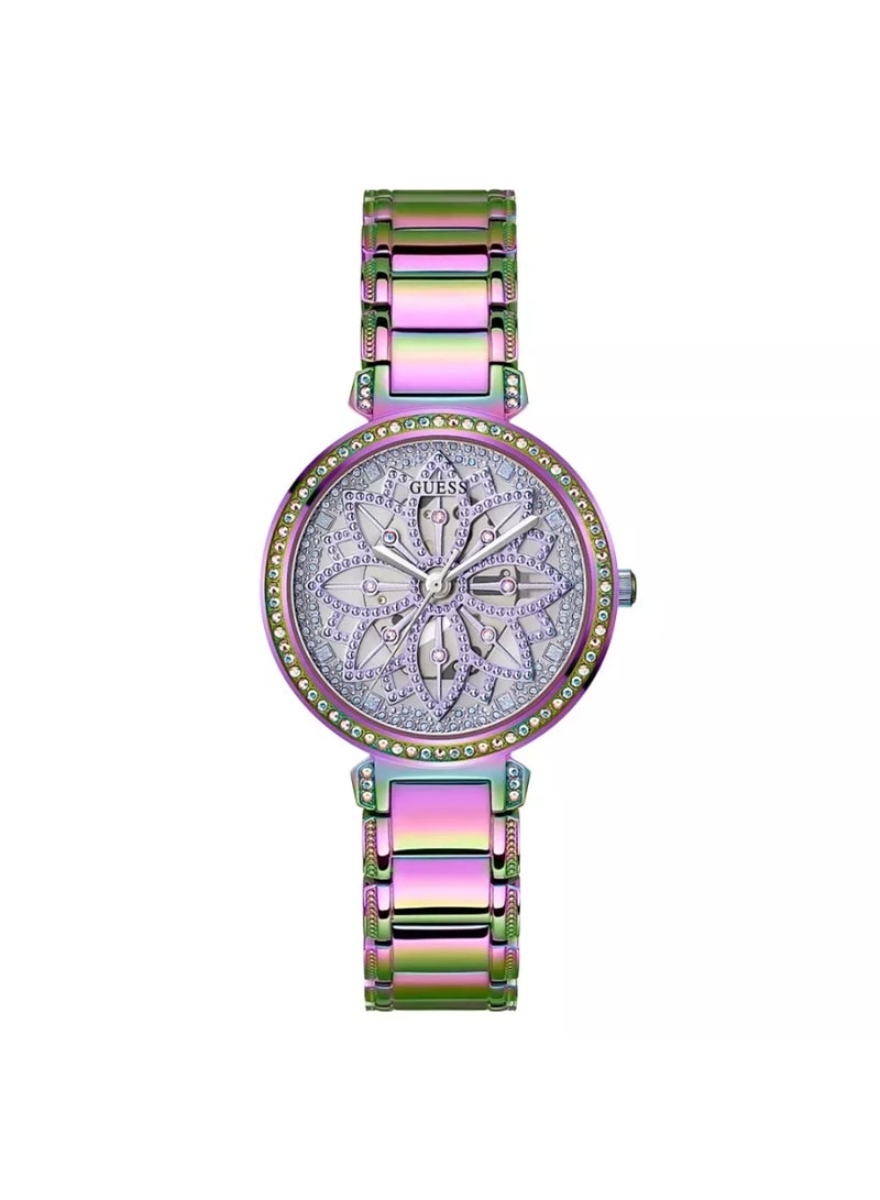 Guess Womens Lily Multicolour Tone Floral Dial Watch -  GW0528L4 - Image 1