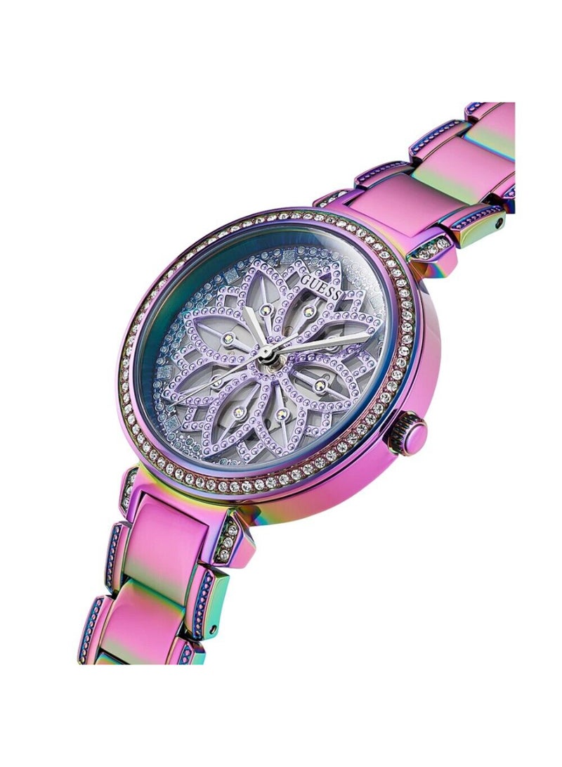 Guess Womens Lily Multicolour Tone Floral Dial Watch -  GW0528L4 - Image 2
