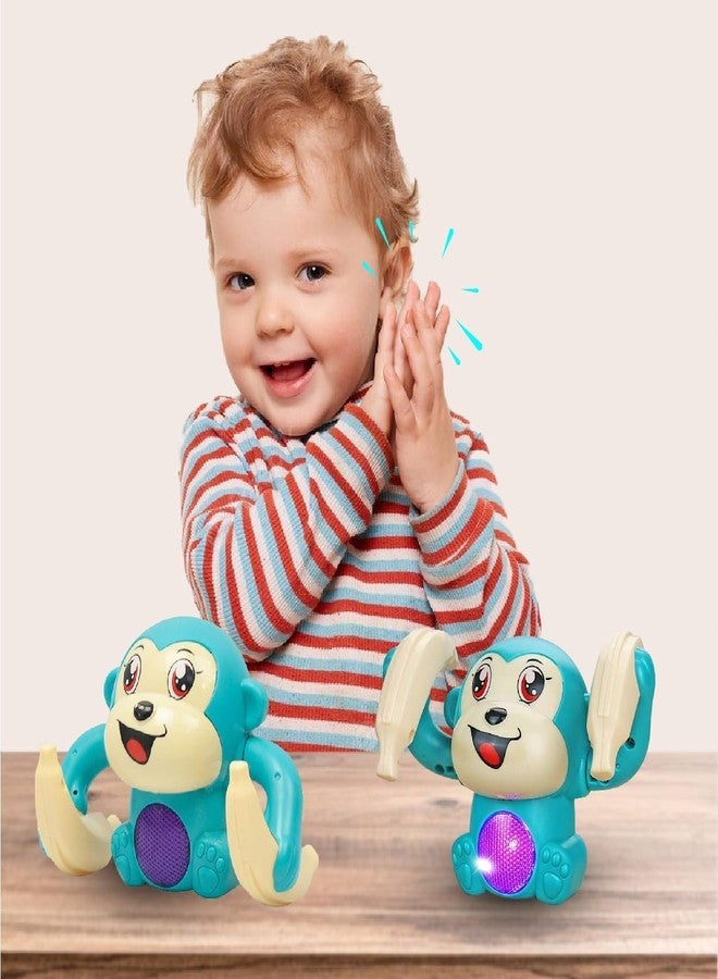 Drumstone (𝗦𝗽𝗲𝗰𝗶𝗮𝗹 𝟭𝟬 𝗬𝗲𝗮𝗿𝘀 𝗪𝗮𝗿𝗿𝗮𝗻𝘁𝘆 Monkey Toy with Voice & Touch Sensor, 360° Spin, Lights & Sounds, Interactive Play for Kids, Tumbling Monkey with Banana, Perfect Fun Gift - Image 4