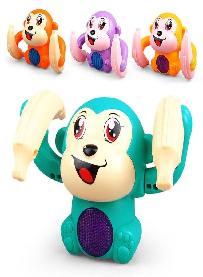 Drumstone (𝗦𝗽𝗲𝗰𝗶𝗮𝗹 𝟭𝟬 𝗬𝗲𝗮𝗿𝘀 𝗪𝗮𝗿𝗿𝗮𝗻𝘁𝘆 Monkey Toy with Voice & Touch Sensor, 360° Spin, Lights & Sounds, Interactive Play for Kids, Tumbling Monkey with Banana, Perfect Fun Gift - Image 1