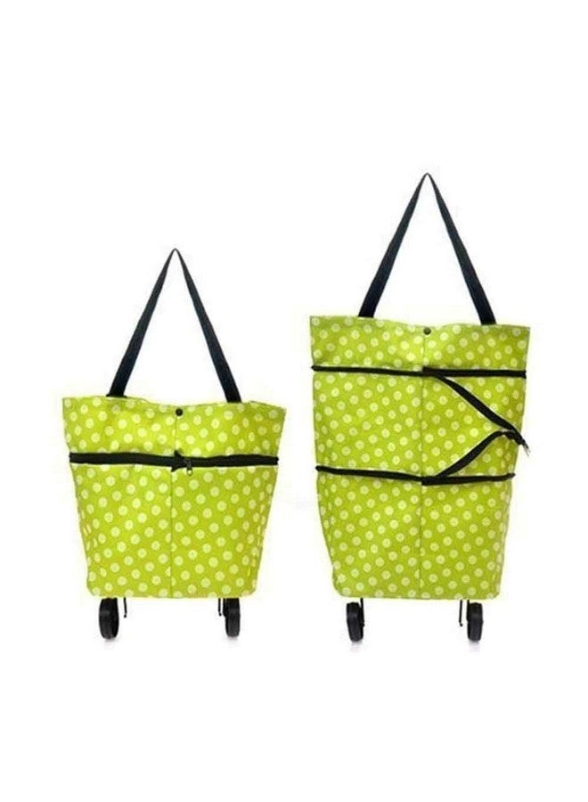 Dec Kitchenpro Collapsible Trolley Bags Folding Shopping Bag with Wheels Reusable Bags Fashion Rolling Shopper Medium Size Lightweight Capability with Heavy Wheels (Multicolor) - Image 1