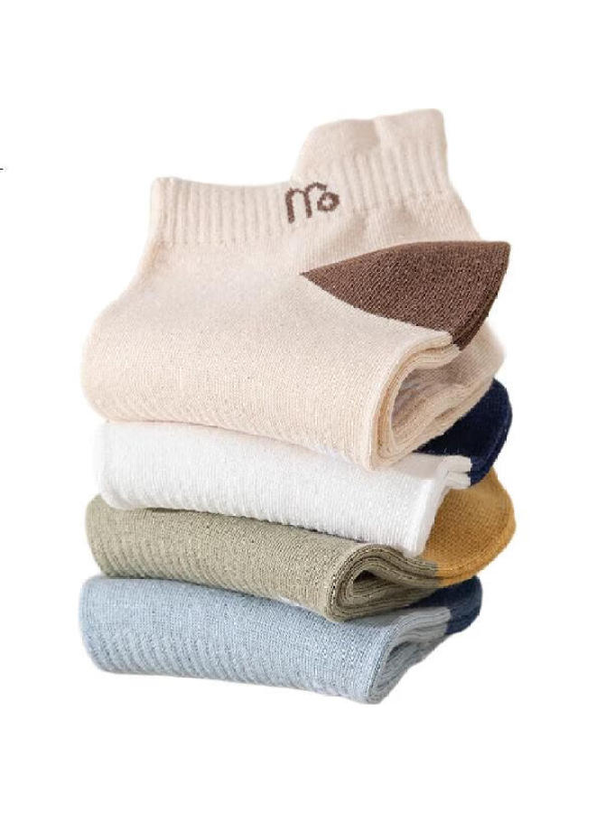 Modal 10 Pairs Of Short Socks For Men, Spring And Summer Thin Style, 7A Grade Antibacterial And Odor-Resistant, Student Short Tube Socks, Sweat-Absorbing And Breathable, All-Season Boat Socks - Image 1