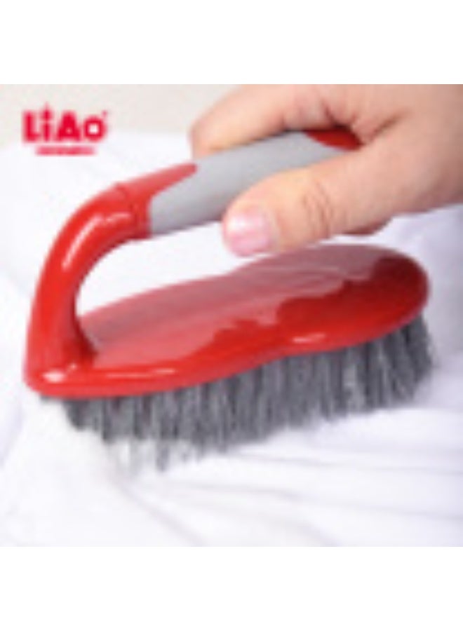 Liao مجموعة فرش بلاستيكية LIAO D130039 من 36 - 16 سم فرشاة تنظيف متعددة الاستخدامات باللون الأحمر والرمادي مع شعيرات قوية، مقبض مريح، مثالية للاستخدام المنزلي، المكتبي، والتجاري - Image 3