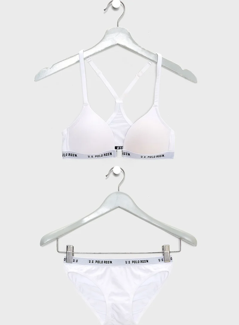 U.S. Polo Assn. Logo Band Lingerie Set
