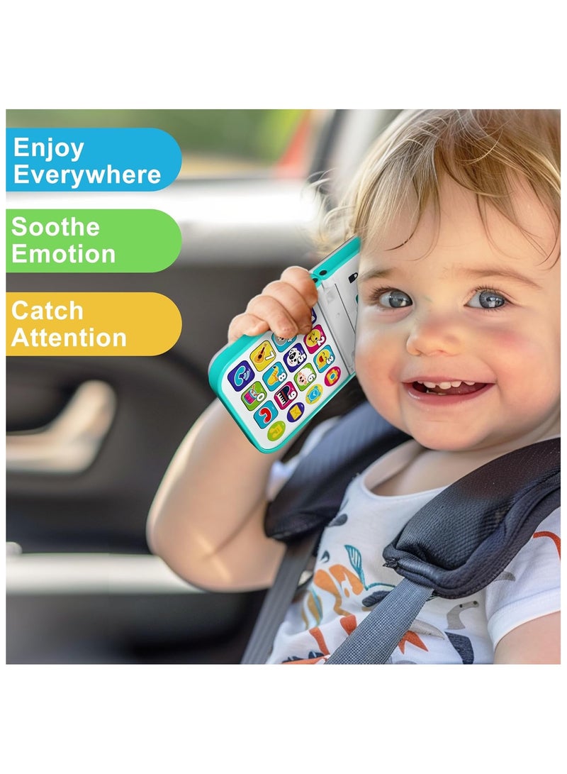 HUILE Foldable & Slide Baby Phone - Interactive Smartphone Toy With 40+ Songs, Music & Sounds and Activities, Pretend Play,Educational Features,Safe Mirror,And Durable Design For Toddlers 12M+ - Image 5
