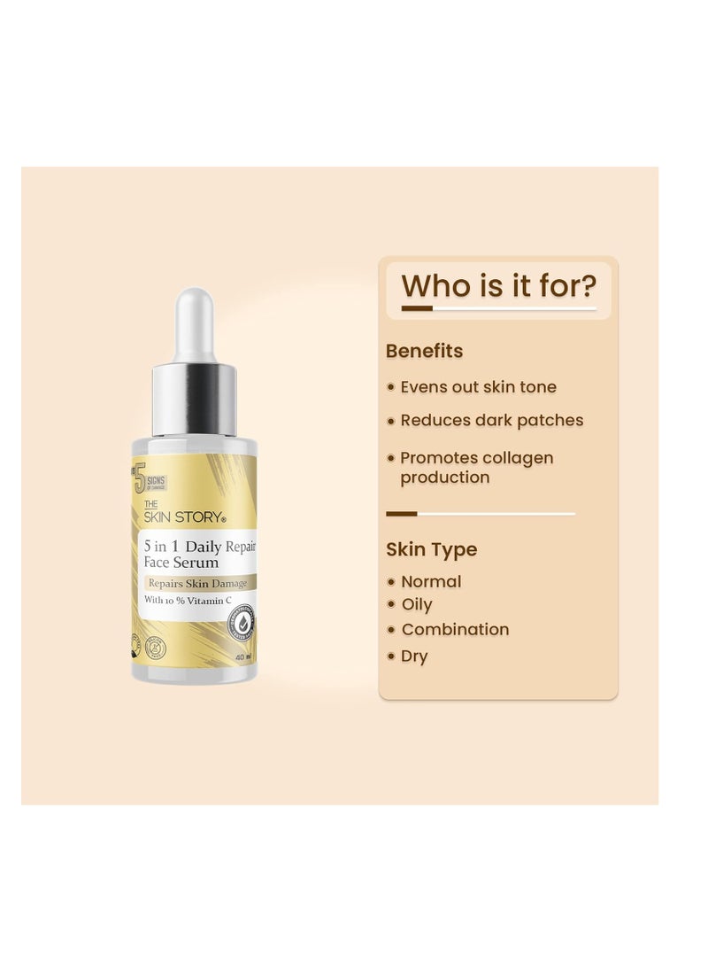Skin Story Clean Beauty The Skin Story Vitamin C Serum for Glowing Skin Enriched with Hyaluronic Acid Vitamin C  - Image 3