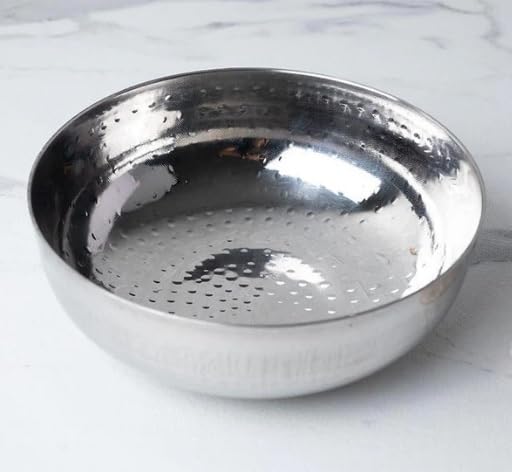 Dynore Stainless Steel Hammered Kadhai/Heavy Bottom Cookware/Kadhai/Kadhai for Kitchen/Utensils for Cooking, Deep Frying Without Handle 1000 ml Dia 17.5 cm - Image 1
