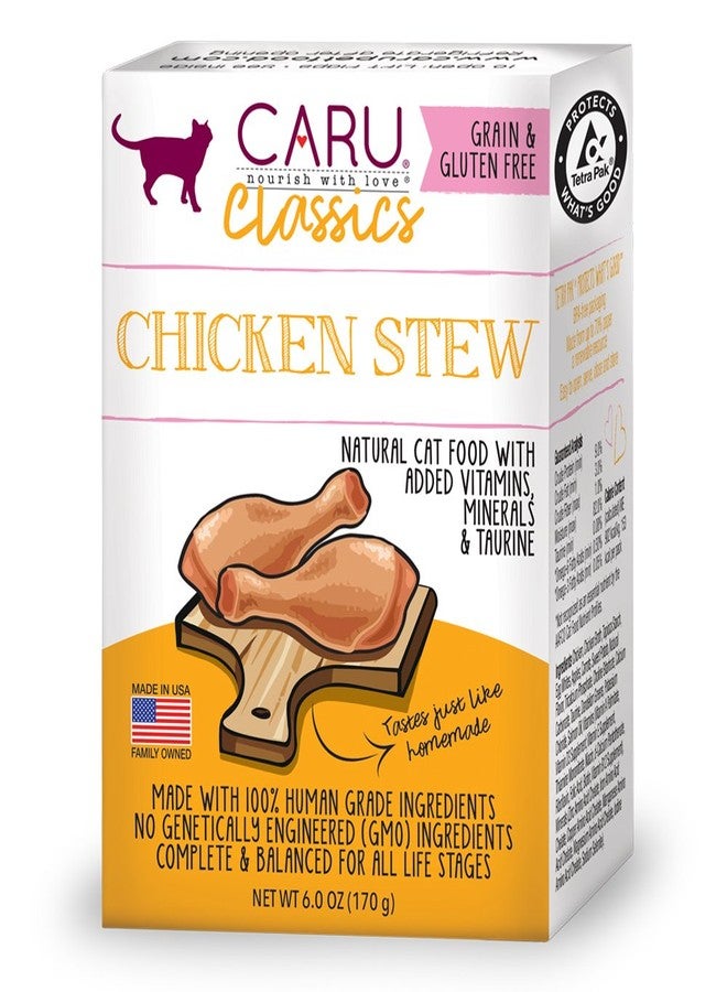 Caru - Chicken Stew For Cats, Natural Cat Food With Added Vitamins, Non-Gmo Ingredients, Complete And Balanced For All Stages Of Life (6 Oz) - Image 1