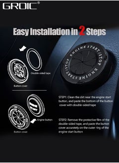 Car Engine Start Stop Button Startup Button Cover,Push to Start Button Cover,Car Ignition Button Cover,Anti Scratch Button Cover Protection DIY Interior Car Decoration - pzsku/ZF1E1025690BEB618846BZ/45/_/1692258569/b7a5a9ad-5cdf-41eb-b31e-420c73a80624