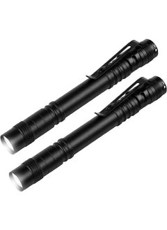 Garlo LED Pocket Pen Light Flashlight [2 Pack] - Small, Mini, Stylus PenLight with Clip - Perfect Flashlights for Inspection, Work, & Repair  - Image 1