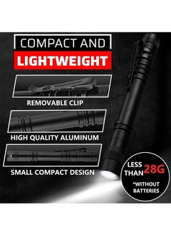 Garlo LED Pocket Pen Light Flashlight [2 Pack] - Small, Mini, Stylus PenLight with Clip - Perfect Flashlights for Inspection, Work, & Repair  - Image 3
