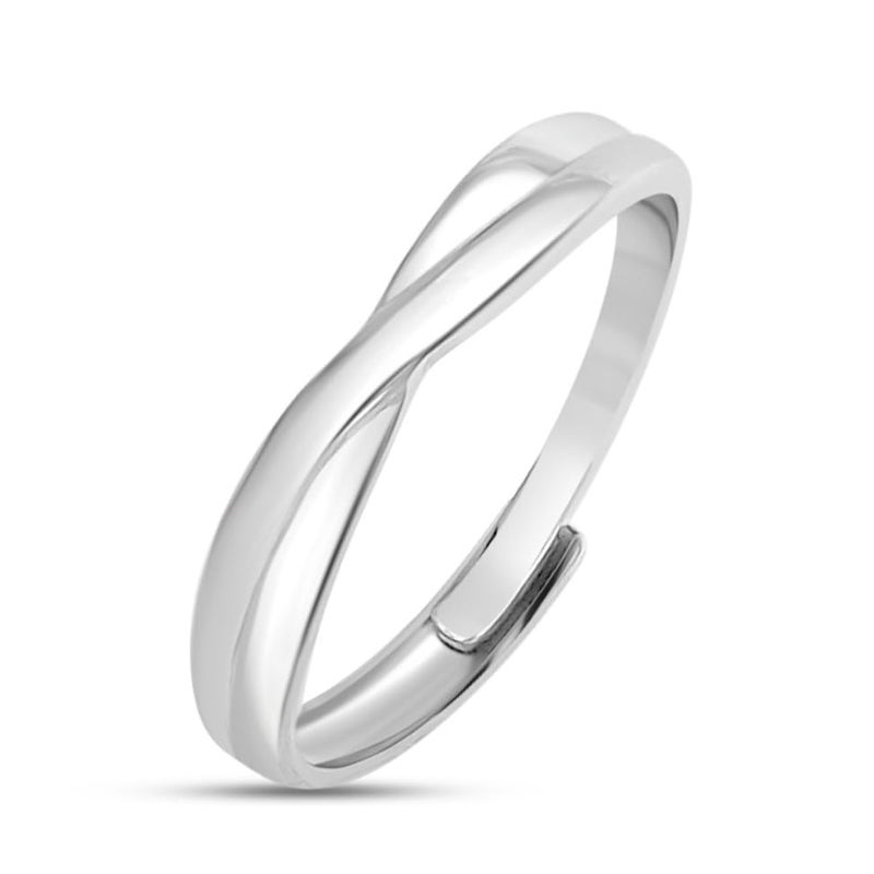 ZAVYA 925 Sterling Silver Designer Rhodium Plated Adjustable Ring for Men | Gift for Men and Boys | With Certificate of Authenticity and 925 Hallmark - Image 1