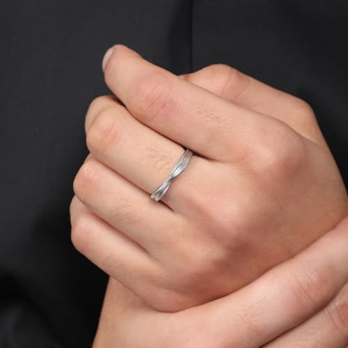 ZAVYA 925 Sterling Silver Designer Rhodium Plated Adjustable Ring for Men | Gift for Men and Boys | With Certificate of Authenticity and 925 Hallmark - Image 2