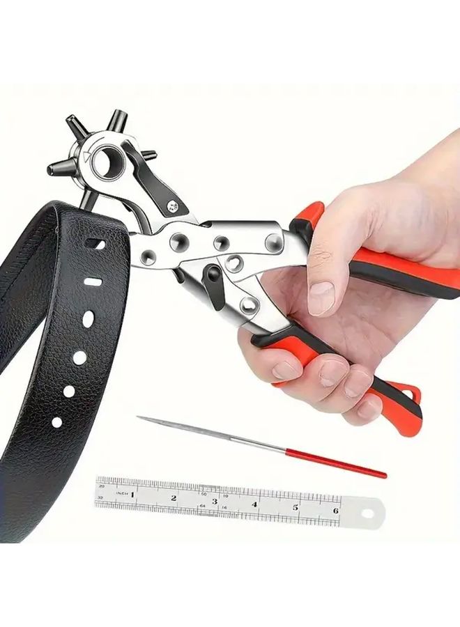 1pc Heavy Duty Manual Punching Pliers Adjustable Head for Leather Paper Fabric Craft - Image 3