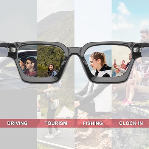 JFXQDR Blue Light Blocking Glasses for Women Men, Trendy Thick Glasses Anti Eyestrain & UV Glare RF6210 (Black Chunky Frame) - Image 5
