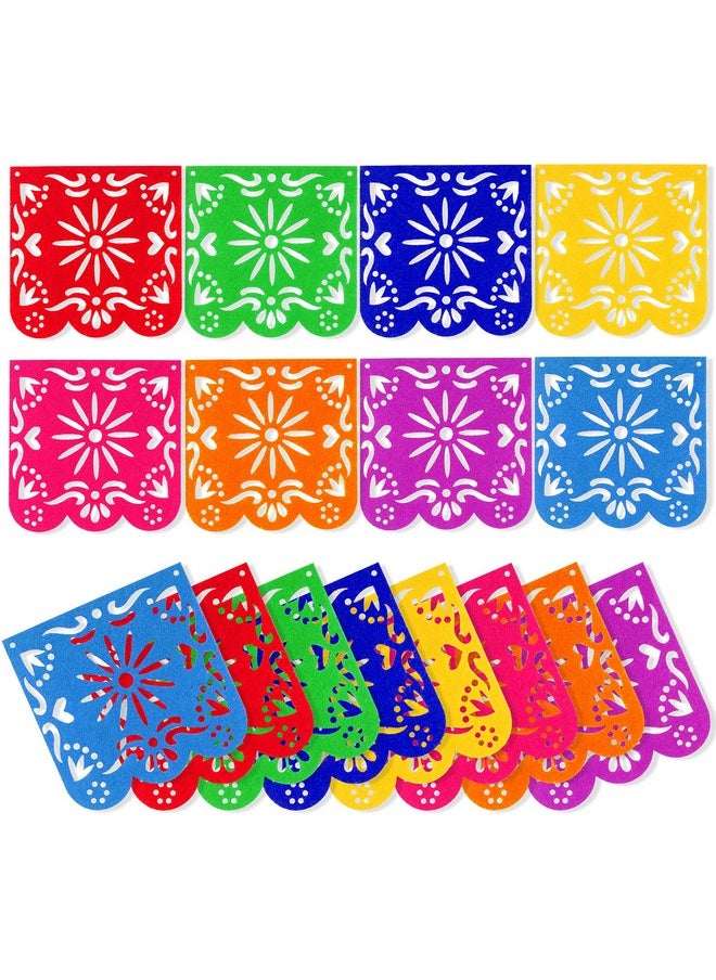 Qpout 4 Pieces Day Of The Dead Banners Colorful Mexican Papel Picado Banner Fiesta Party Decorations Cinco De Mayo Party Decorations Dia De Los Muertos Indoor Outdoor Decor  - Image 5