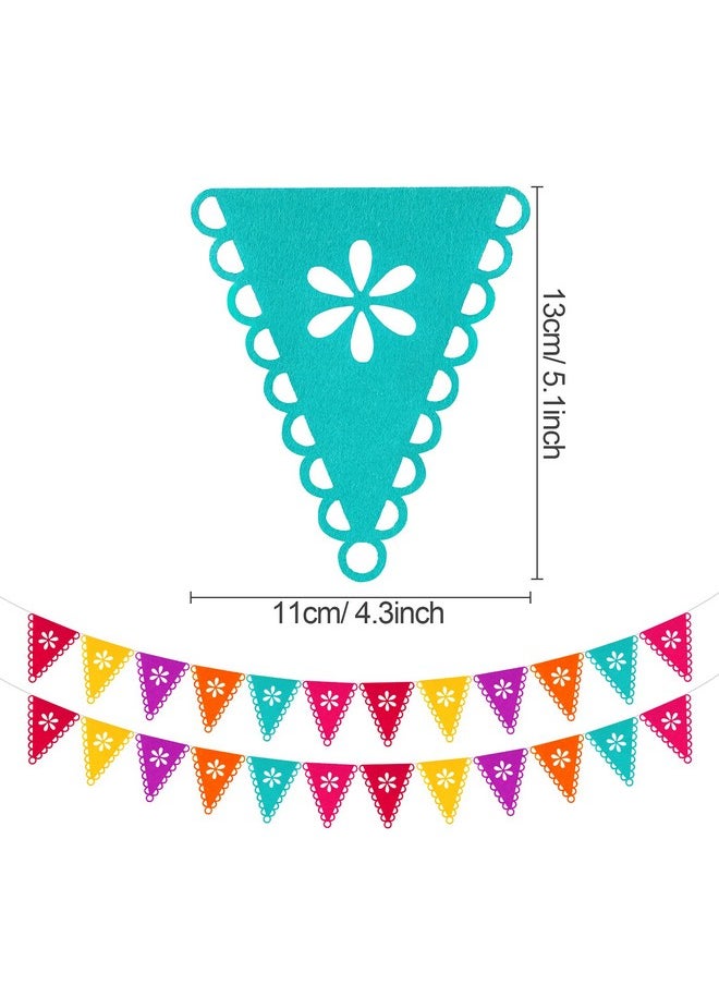Qpout 4 Pieces Day Of The Dead Banners Colorful Mexican Papel Picado Banner Fiesta Party Decorations Cinco De Mayo Party Decorations Dia De Los Muertos Indoor Outdoor Decor  - Image 4