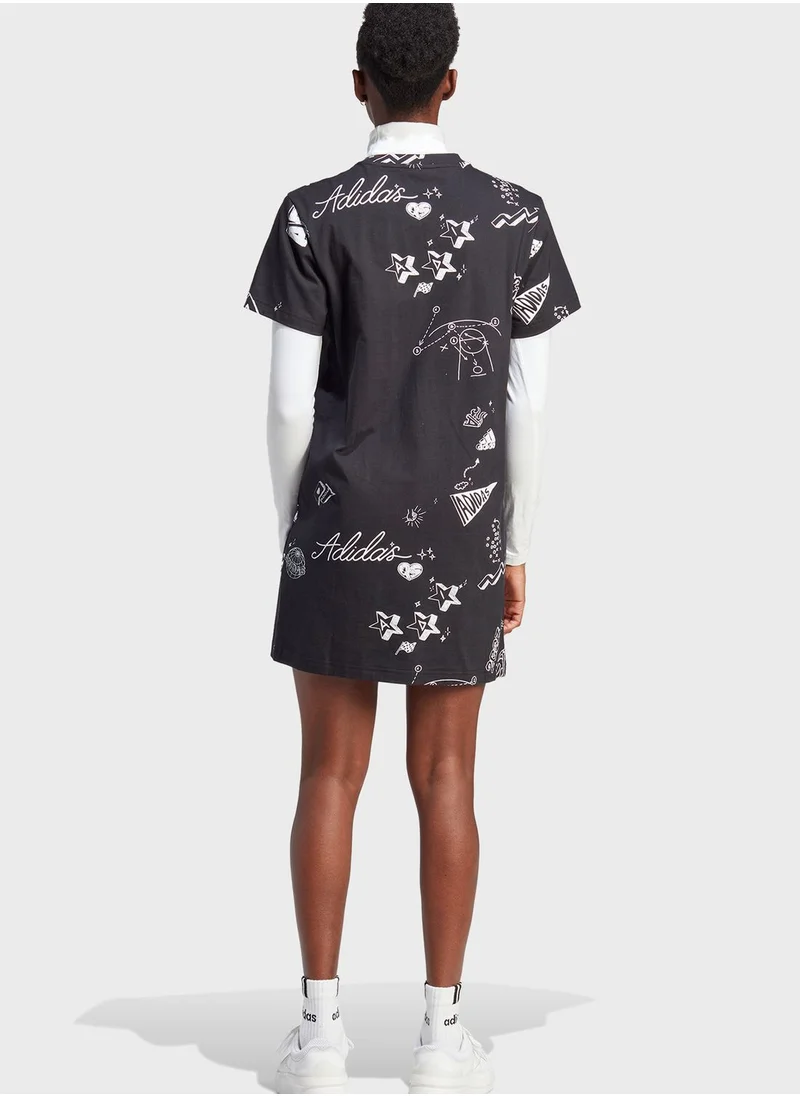 Adidas Scribble Tee Dress