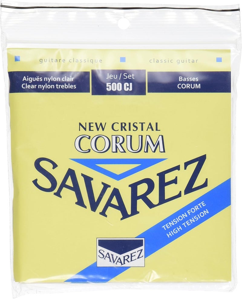 Savarez مجموعة أوتار الجيتار الكلاسيكي سافاريز 500CJ عالية التوتر مع أوتار كريستال وبيس كوروم - Image 1