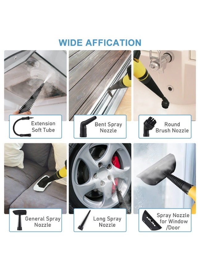 Joshberg Handheld Steam Cleaner,Multipurpose Portable Pressurized Steamer with 9 Piece Accessories,1000W Steam Cleaner for Carpet, Couch, Clothes, Mattress, Car Seats, Kitchen, Floor Cleaning  - Image 4