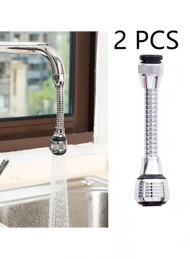 قطعتان من رشاش صنبور المطبخ يدوران 360 درجة، لملحق استبدال رشاش أحواض المطبخ (وضع مزدوج) - Image 1