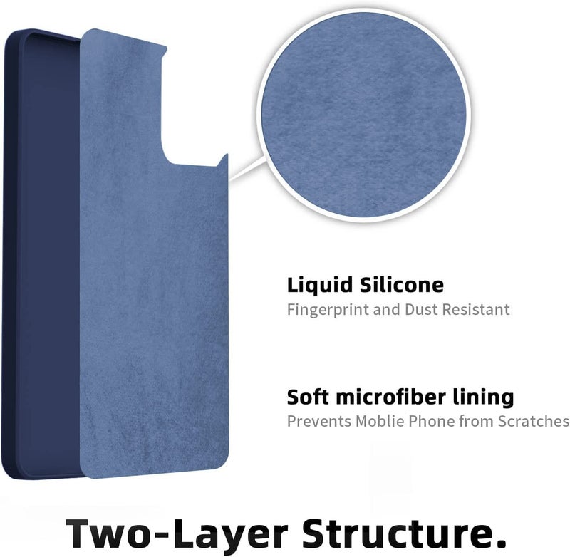 SBMS Silicone Back Cover Case for Samsung Galaxy A17 5G / Samsung F17 5G / Samsung M17 5G | Soft Micro-Fibre Lining Inside | Camera Protection Bump | Shockproof Back Cover Case (Blue CandyCloth) - Image 5