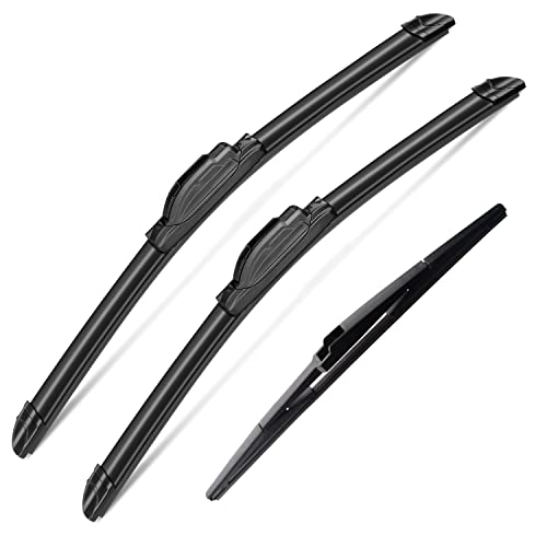 sctioansn 3Pcs Windshield Wipers for Toyota Prius 2010-2015, Toyota Prius Plug-In 2012-2015, Original Equipment Replacement Automotive Windshield Wiper Blades for My Car- 26"/19"/16A" (Pack of 3) J- HOOK - Image 1