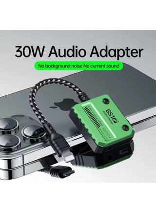 محوّل ايفون لايتنينغ – مدخل سماعة ٣.٥ مم مع شحن سريع لايتنينغ بقدرة 30 واط، تصميم خفيف يدعم التوصيل والتشغيل، صوت نقي عالي الدقة مع بيس قوي وبدون أي تأخير، يدعم المايكروفون مع شريحة معتمدة MFI، مناسب لآيفون ٨ وX و١١ و١٢ و١٣ و١٤ برو ماكس (لايتنينغ) - view 2