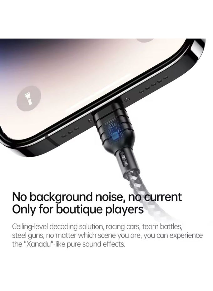 Plextone GS1 Lightning Adapter – 3.5mm Headphone Jack with 30W Lightning Fast Charging, Lightweight Plug-and-Play Design, HD Clear Voice with Extra Bass, Zero Delay, Mic Supported, MFI-Certified Chipset, Perfect for iPhone 8, X, 11, 12, 13, and 14 Pro Max (Lightning) - Image 4