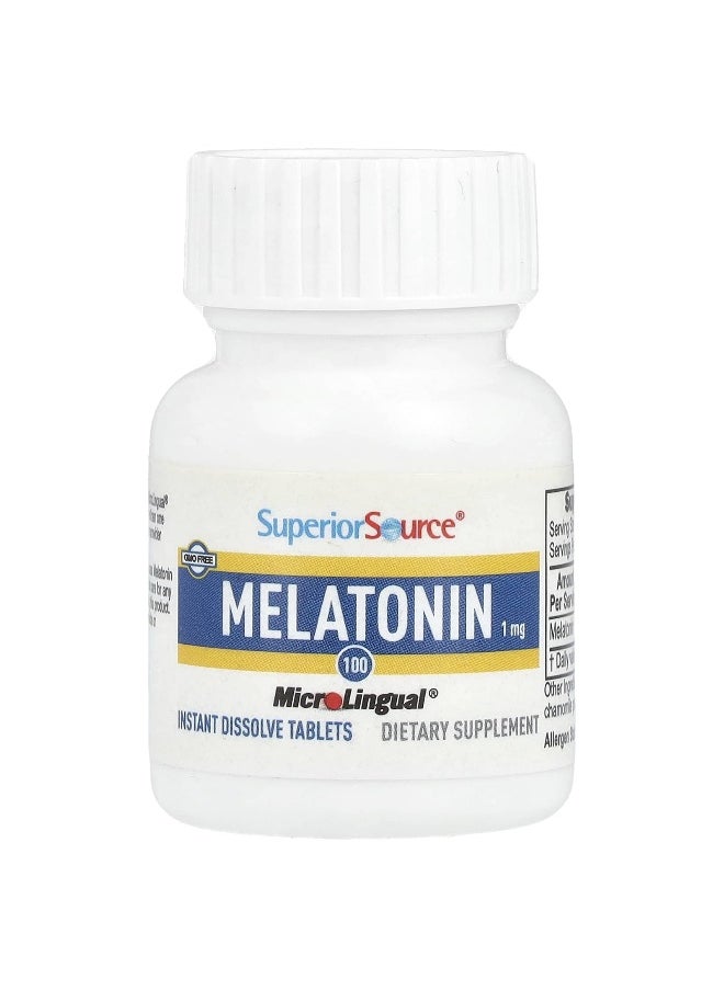 Superior Source - Superior Source, Melatonin, 1 mg, 100 MicroLingual® Instant Dissolve Tablets - Image 1