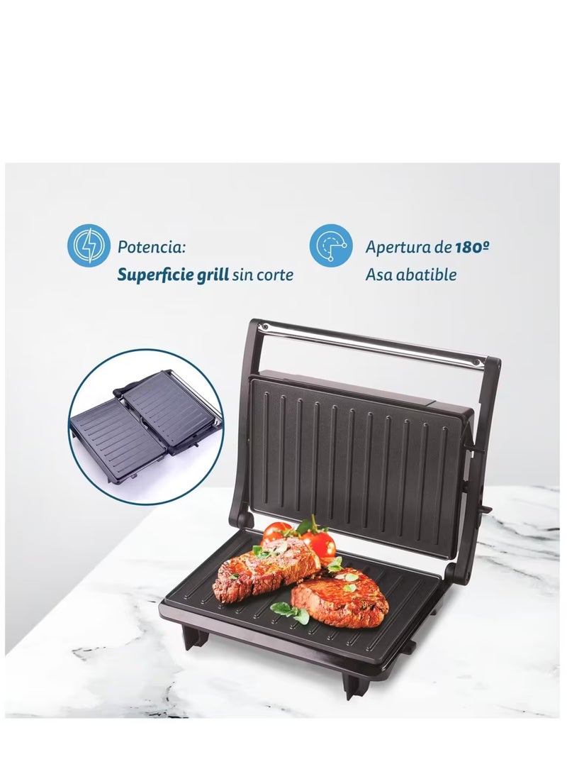 هوم ماستر جريل كهربائي هوم ماستر سخان لصنع السندوتشات شواية كهربائية 750 واط مع ألواح غير لاصقة - Image 2