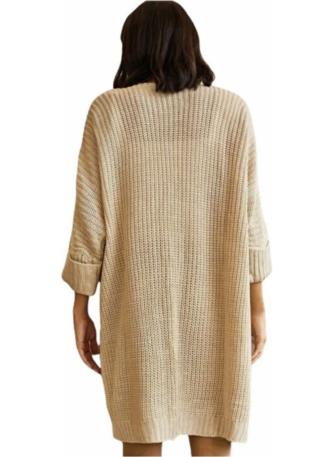 Işılda Fashion Women's Clothing Folded Sleeve Knitted Cardigan  - Image 3