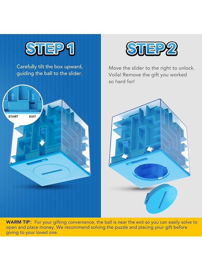 4Pcs Money Maze Puzzle Boxes for Cash Gift, Fun Ways to Give Money as a Gift, Money Maze Puzzle Gift Boxes for Cash Money Gift Ideas for Kids, Adults, Birthday - Image 4