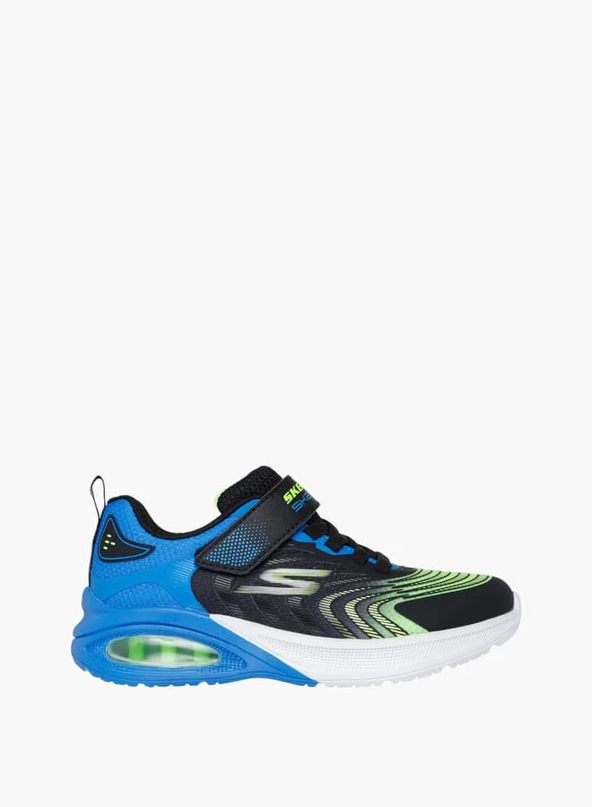 SKECHERS Boys' Printed Sneakers With Hook And Loop Closure - Microspec Max Advance