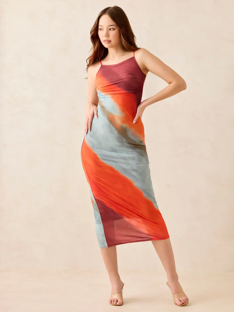 OUTZIDR  Multi Strappy Maxi Dress for Women | Best Price UAE