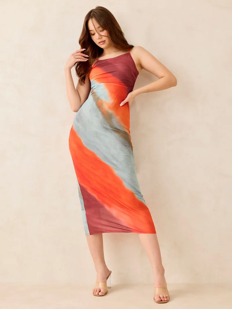 OUTZIDR  Multi Strappy Maxi Dress for Women | Best Price UAE