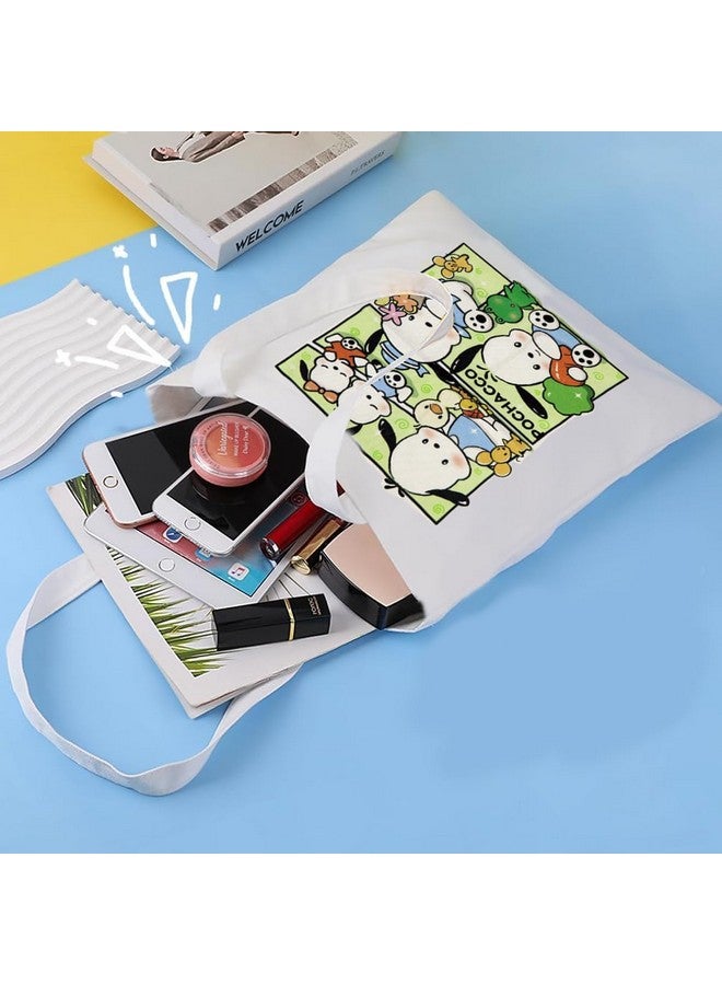 PALAY¬Æ Tote Bag for Women Girls Canvas Hand Bag Kawaii Canvas Book Bag Casual Shoulder Bags Corduroy Tote Bag Gift for Girls - Image 5