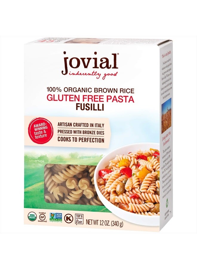 Jovial Pasta Brown rice Organic Fusilli, 12 oz - Image 1