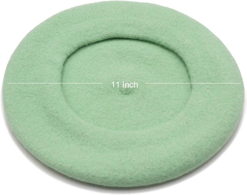 Wheebo Wool Beret Hat,Solid Color French Style Winter Warm Cap for Women Girls Lady - Image 5