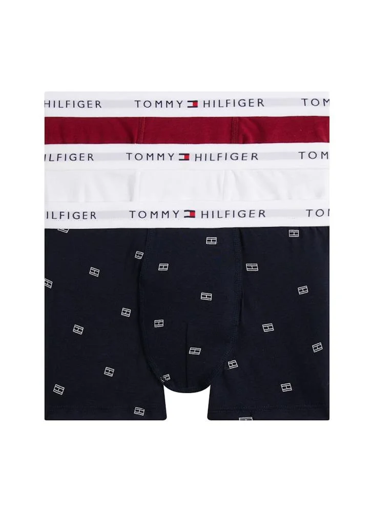 TOMMY HILFIGER Kids 3 Pack Logo Band Trunks