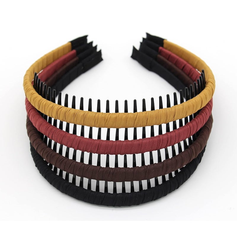 fashion head bands for women tooth comb hair hoop Comfy non slip hair bands4 Colors