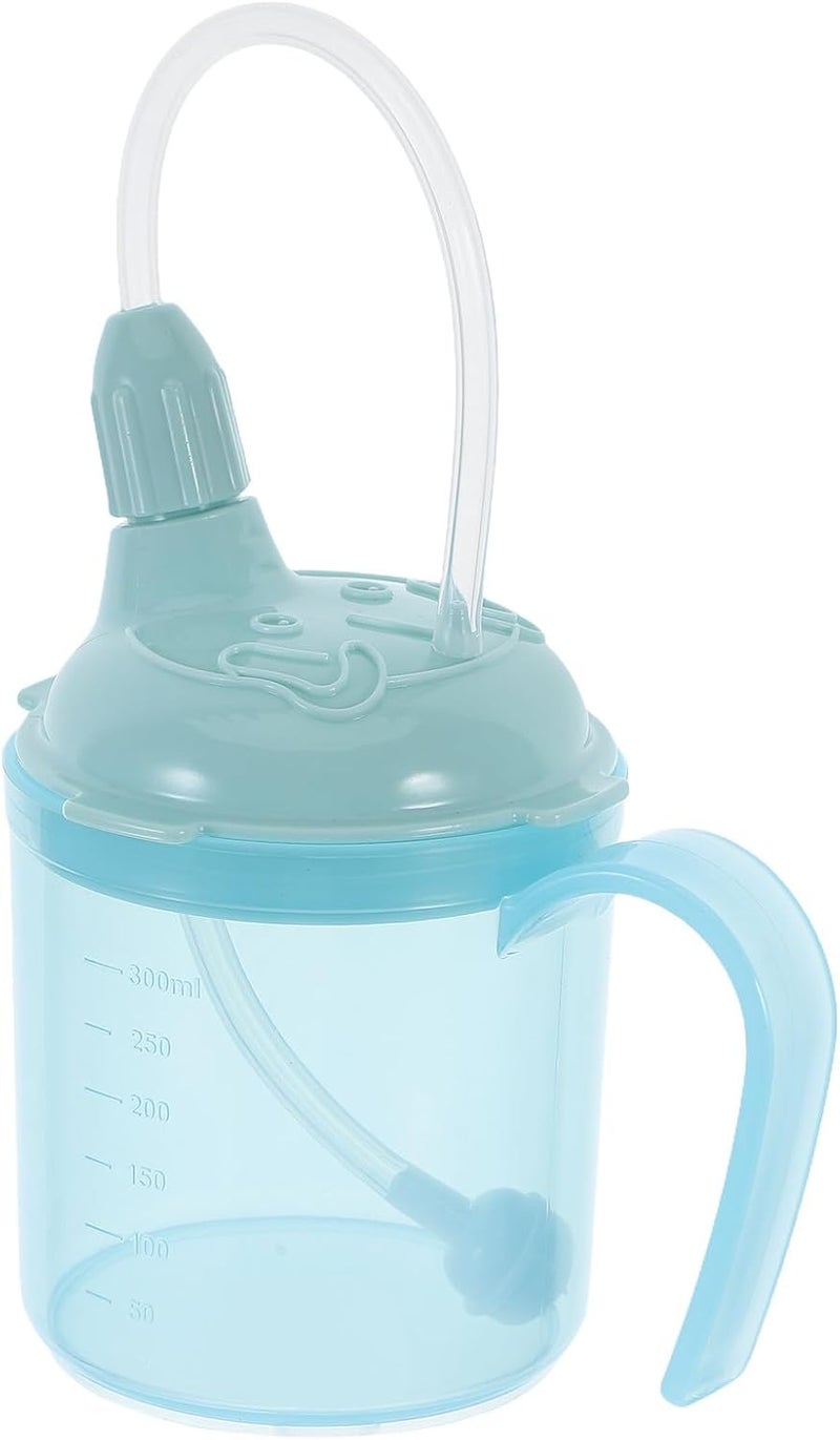 VILLCASE Elderly Care Straw Cup for Dysphagia Patients, Portable Unbreakable Spill-proof Drinking Cup with Lid, Suitable for Bedridden and Postpartum Use - Image 1