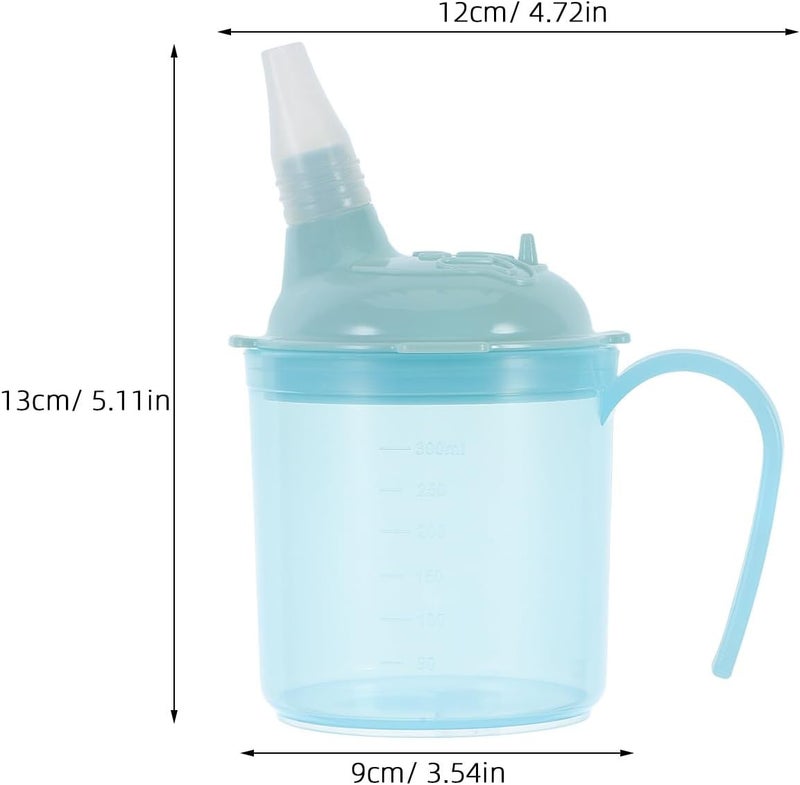 VILLCASE Elderly Care Straw Cup for Dysphagia Patients, Portable Unbreakable Spill-proof Drinking Cup with Lid, Suitable for Bedridden and Postpartum Use - Image 2