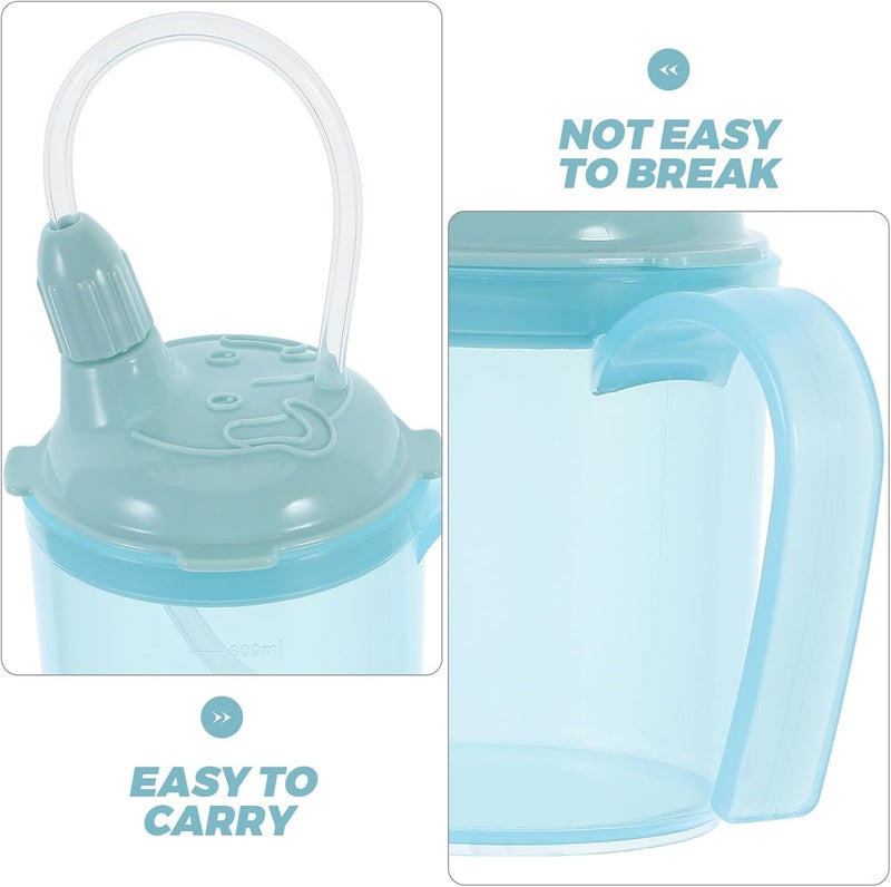 VILLCASE Elderly Care Straw Cup for Dysphagia Patients, Portable Unbreakable Spill-proof Drinking Cup with Lid, Suitable for Bedridden and Postpartum Use - Image 3