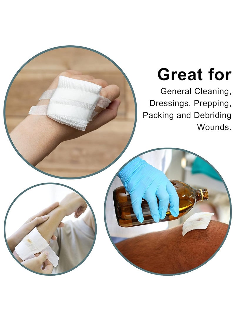 Non Sterile 2X2 Gauze Pads for Wound Dressing| 100-Piece,8-Ply Cotton & Highly Absorbent| Gauze Sponge-Pads for Wound Care & Home First Aid Kit (BM-013) - Image 3