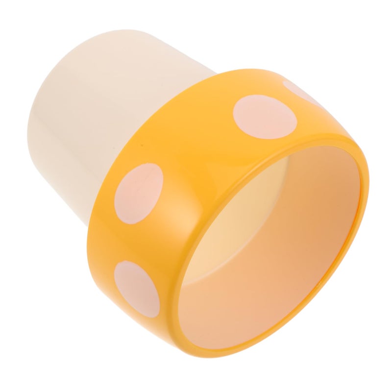 Yellow Mini Mushroom Desktop Trash Can Compact Office Home Recycling Bin Waste Holder - Image 2
