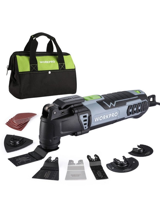 WORKPRO WORKPRO Oscillating Multi-Tool Kit, 3.0 Amp Corded Quick-Lock Replaceable Oscillating Saw with 7 Variable Speed, 3° Oscillation Angle, 17pcs Saw Accessories, and Carrying Bag  - Image 1